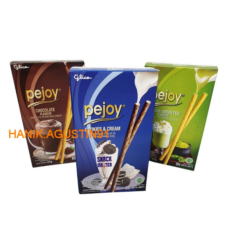 

GLICO POCKY PEJOY MATCHA COKELAT COOKIES CREAM VANILA 37GR