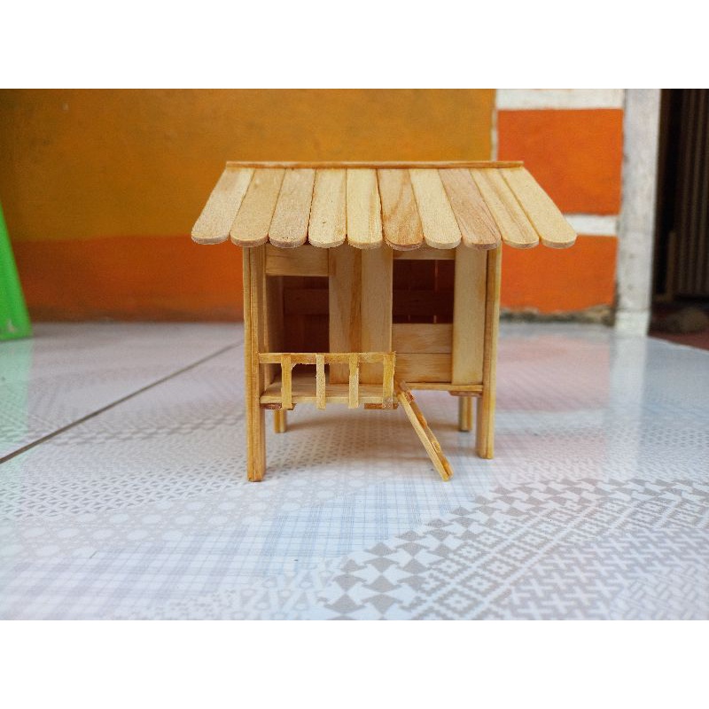 Miniatur rumah panggung (aquascape)