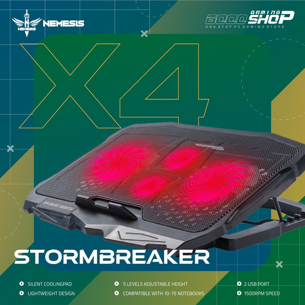 NYK Nemesis X4 Storm Breaker - Gaming Cooling pad