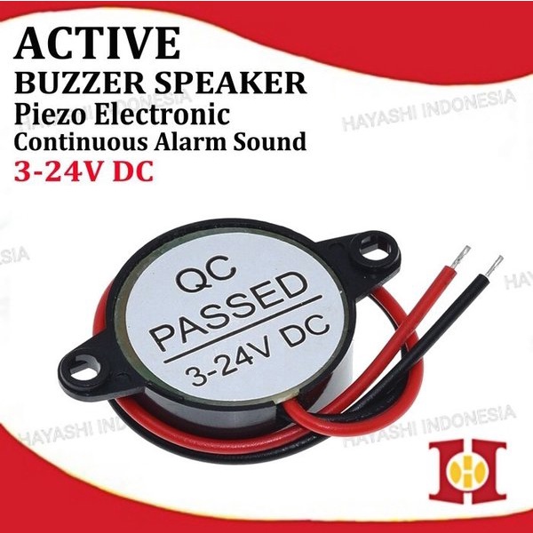 Buzzer Speaker Piezo Active Continuous Industrial Alarm Sound DC 3-24V - 5pcs