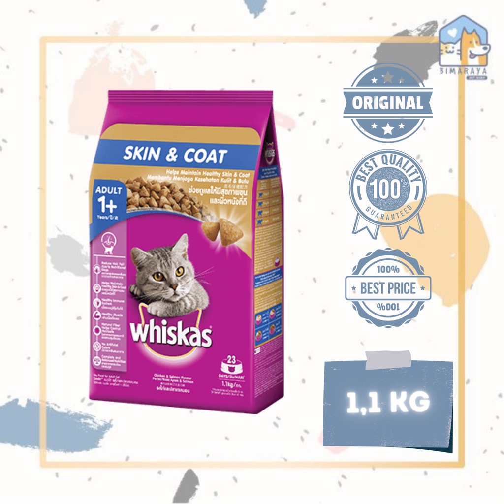 WHISKAS ADULT SKIN &amp; COAT 1,1 KG FRESHPACK