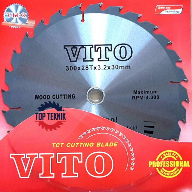 VITO  MATA CIRCULAR SAW BLADE 12" (300MM) X 28T / MATA CIRCULAR / MATA POTONG KAYU / MATA SERKEL