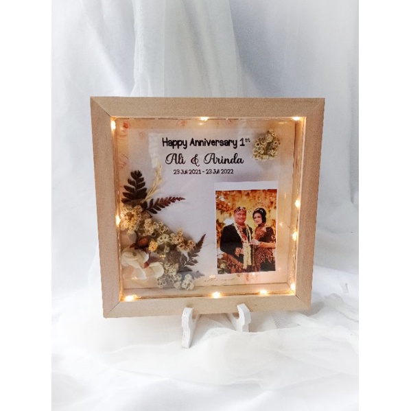 Frame 3D Custom / Frame Rustik / Frame LED / Kado Aesthetic / Bingkai Foto / Kado Anniv / Kado Pigur