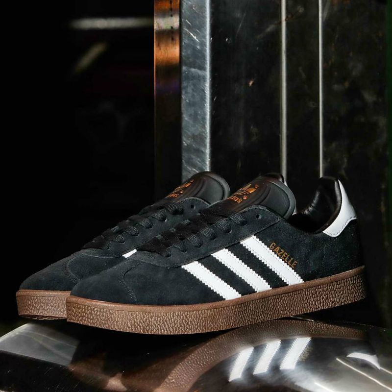 Adidas Gazelle Black White Gum