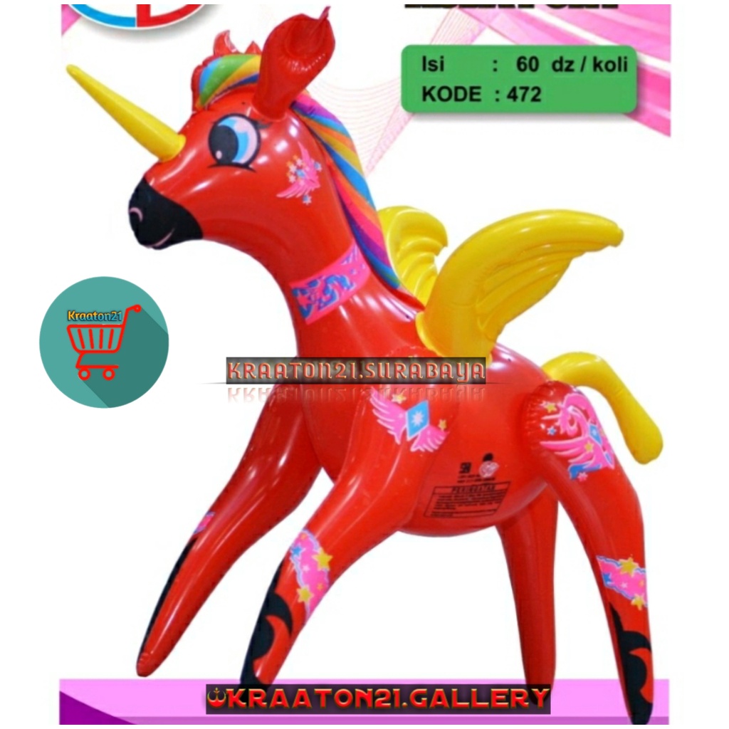 Balon Tiup Karakter Unicorn / Balon Tiup Mainan Anak / Balon Gas / Balon Grosir