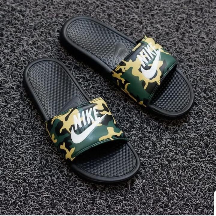 OBRAL..!! SANDAL NIIKE BENASSY SLIDE SANDAL SPORT PRIA WANITA FLIP FLOP ARMY