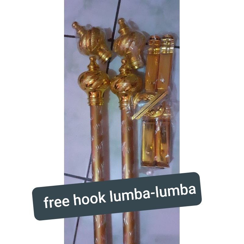 Batang Gordin Gorden Hordeng Hardeng Besi Ring FULLSET 1 meter free gratis hook lumba-lumba