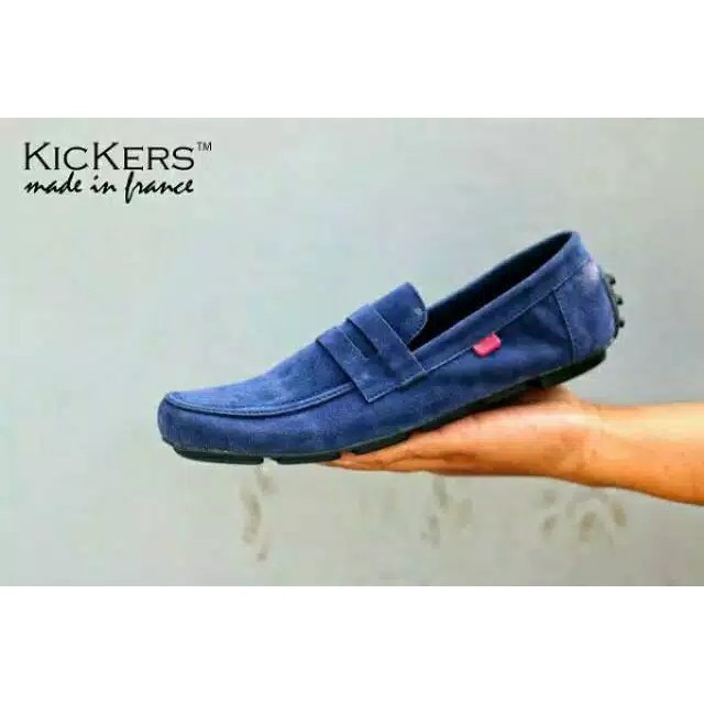 PROMO !! Sepatu Slop Pria Kickers Jevlin Navy Sepatu Casual Slip On Pria Murah