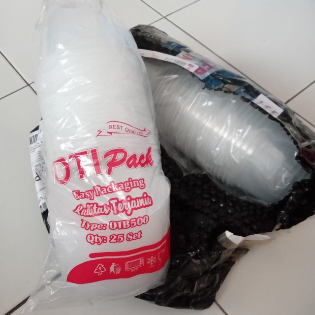 Thinwall Cup 500ml Isi 25 Pcs + Tutup (mangkok Plastik)