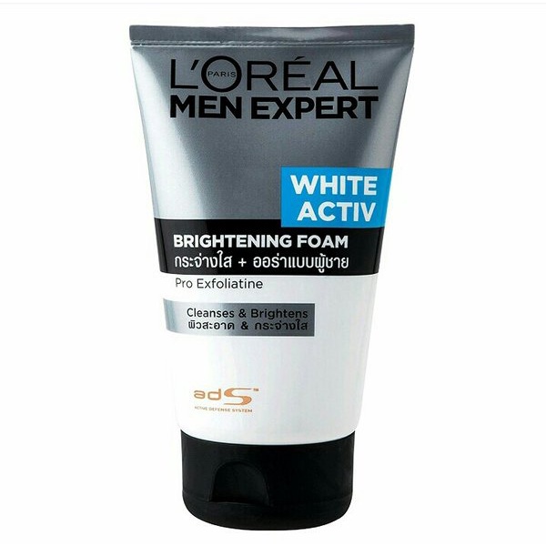 Unik Loreal Paris Men White Activ Brightening Foam 100 ml Murah