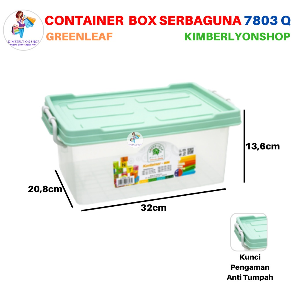 Container Box 5,5 Liter 7803 Green Leaf