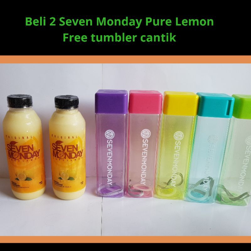 PROMO Pure Lemon Seven Monday 500ml ( Free pilih hadiah)