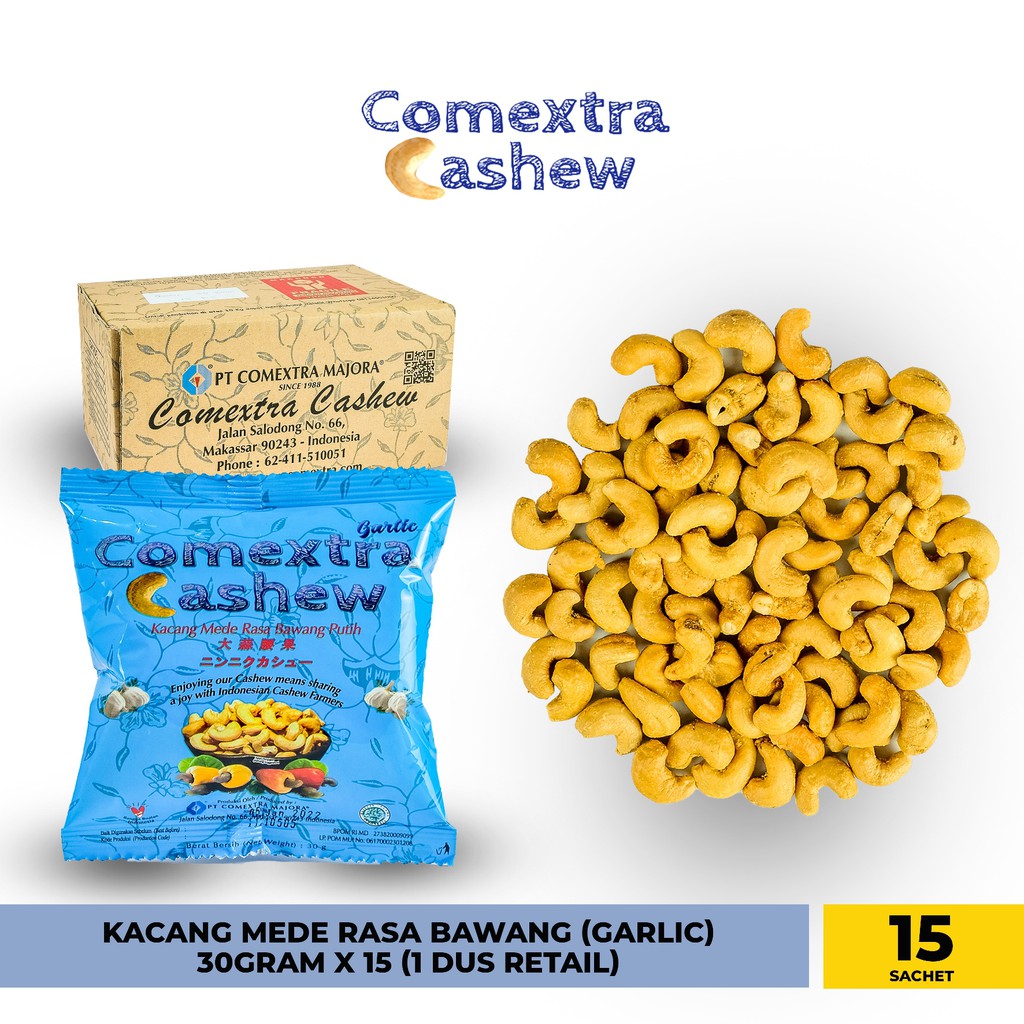 Jual Kacang Mede Comextra Cashew Goreng Bawang Garlic Gram X Sachet Mete Mente