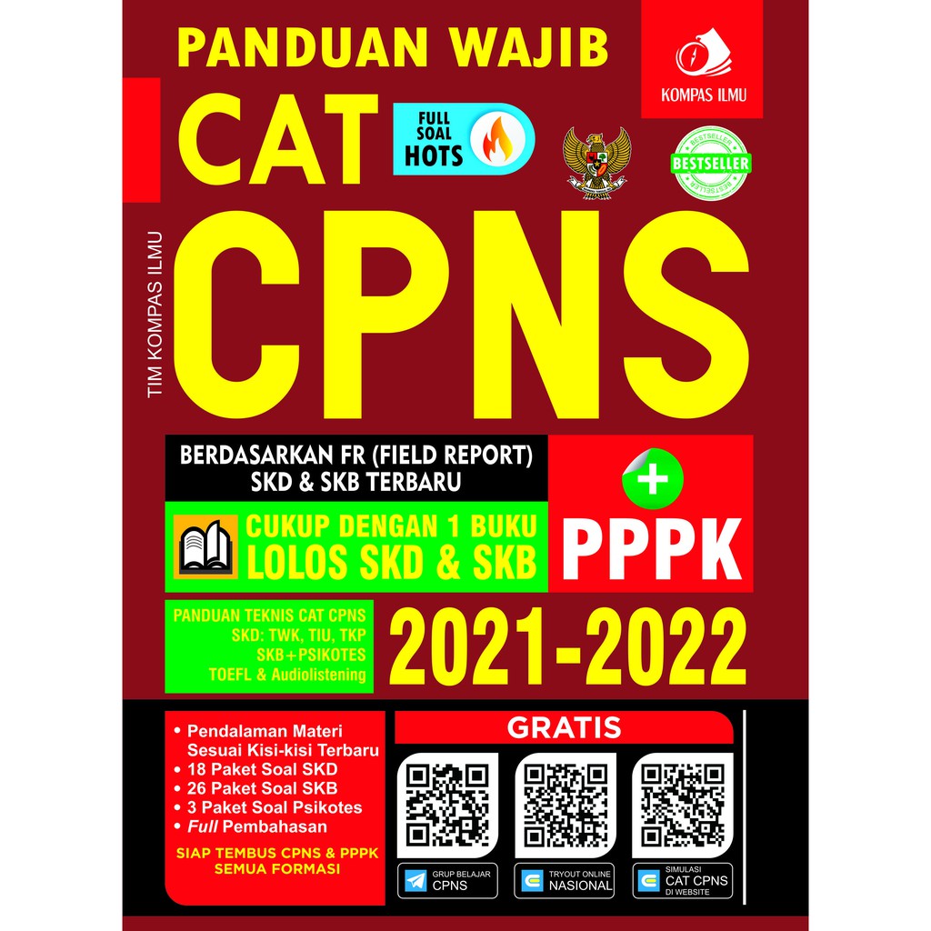 Buku Panduan Wajib Cat Cpns Pppk 2021 2022 Skb Skd Terupdate Kompas Ilmu Shopee Indonesia