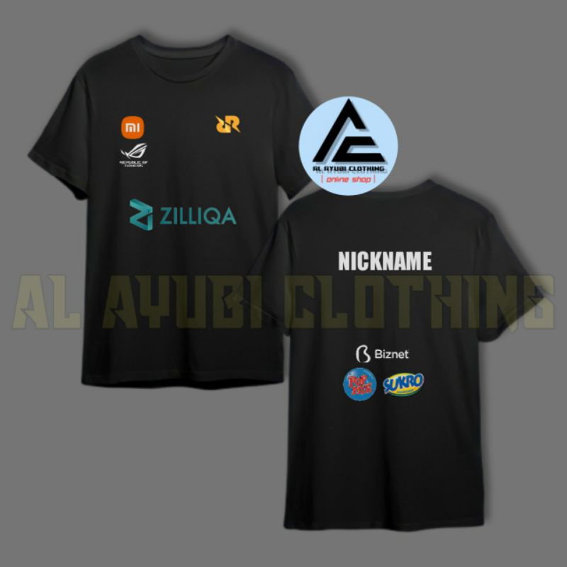 T-Shirt Kaos RRQ HOSHI 2022 Free Nickname