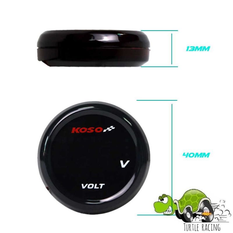 Voltmeter Aki Volt Meter Pengukur Aki 12 Volt Digital Model Bulat Slim Waterproof