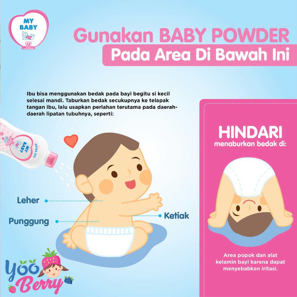 My Baby Powder Bedak Bayi Sweet Floral 250 g EXTRA 63 g Berry Mart