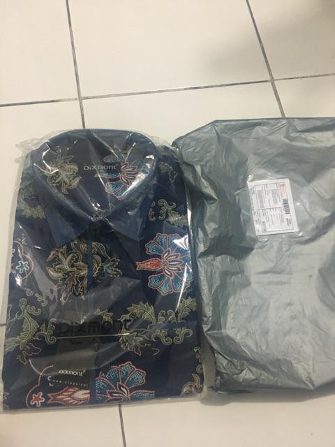 Kemeja Batik Pria Lengan Pendek Bs66 Katun Motif Modern Dixmont Semi Slim Fit Premium