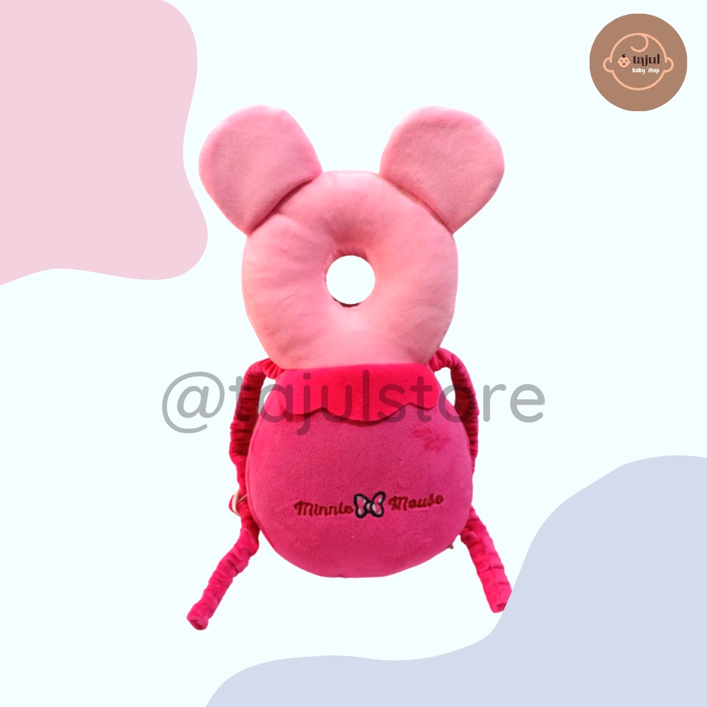 Bantal Pelindung Kepala Bayi Edisi Kartun Disney Minnie Flanel+Strap