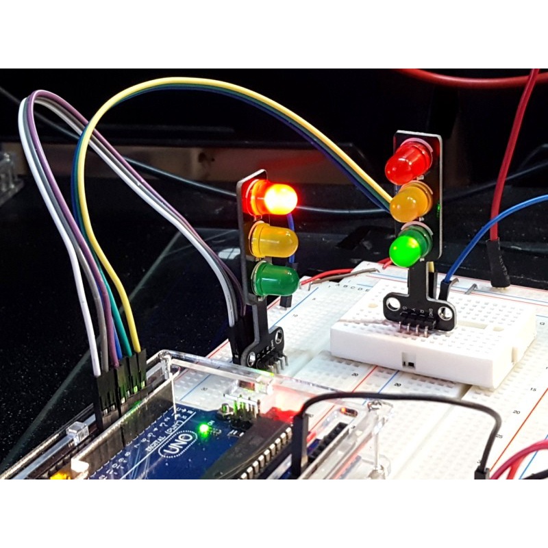 Lampu Lalu Lintas Digital LED Traffic Light Board 5V Traffic Signal Light Module Arduino R-Y-G 8MM
