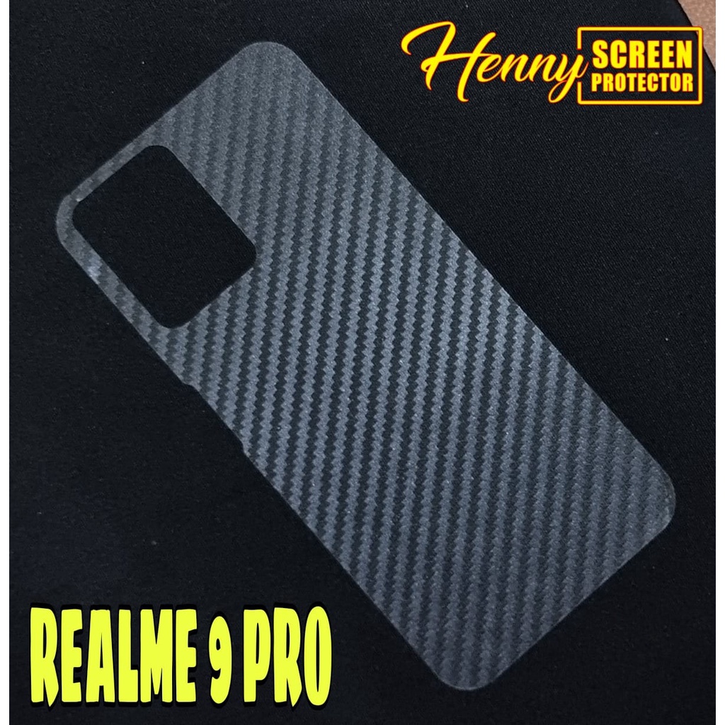 REALME 9 PRO REALME 9 PRO+ ANTI GORES BELAKANG SKIN KARBON GARSKIN MOTIF CARBON TRANSPARAN ANTI JAMUR PELINDUNG BELAKANG  9 PRO PLUS 9 PRO +