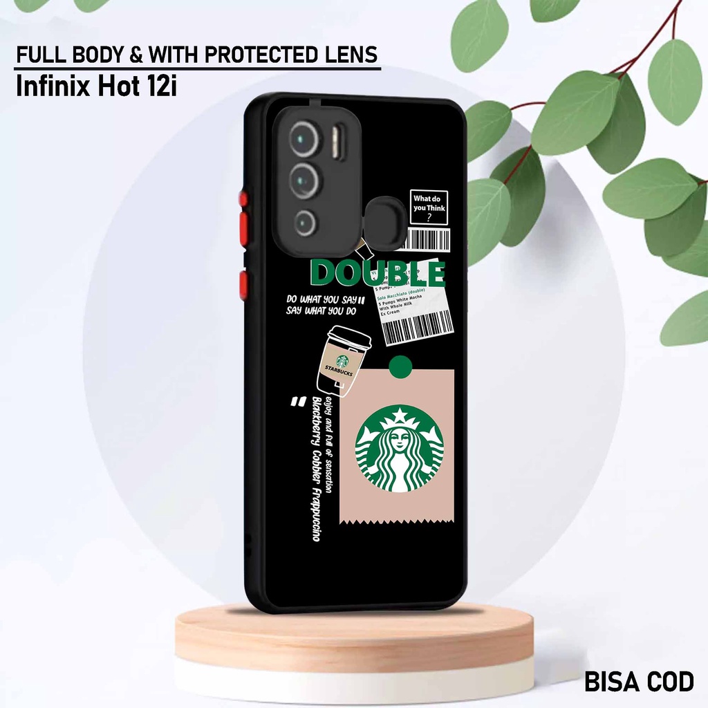 Case Infinix Hot 12i - Motif Case [ Starbuck ] - Hardcase Infinix Hot 12i - Softcase Infinix Hot 12i