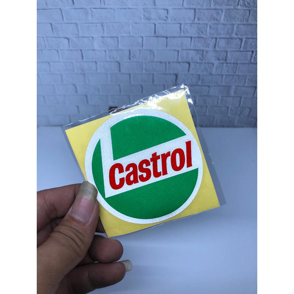 stiker sticker castrol lingkaran