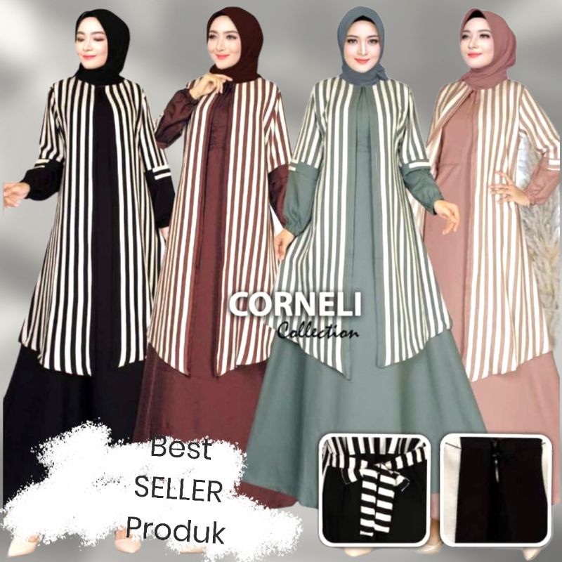 TERBARU  Madina shakila Rompi Salur | Gamis syar'i | Gamis Muslimah | Gamis Guzel ORIGINAL | Busui |