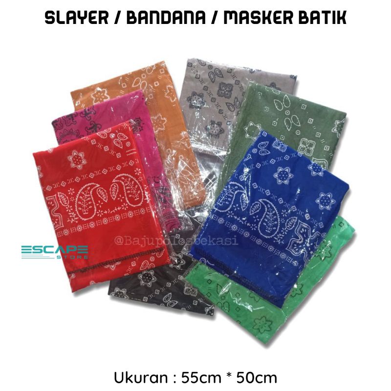 Slayer batik multifungsi bandana batik masker batik syal batik scraf motif batik multifungsi slayer pria wanita unisex