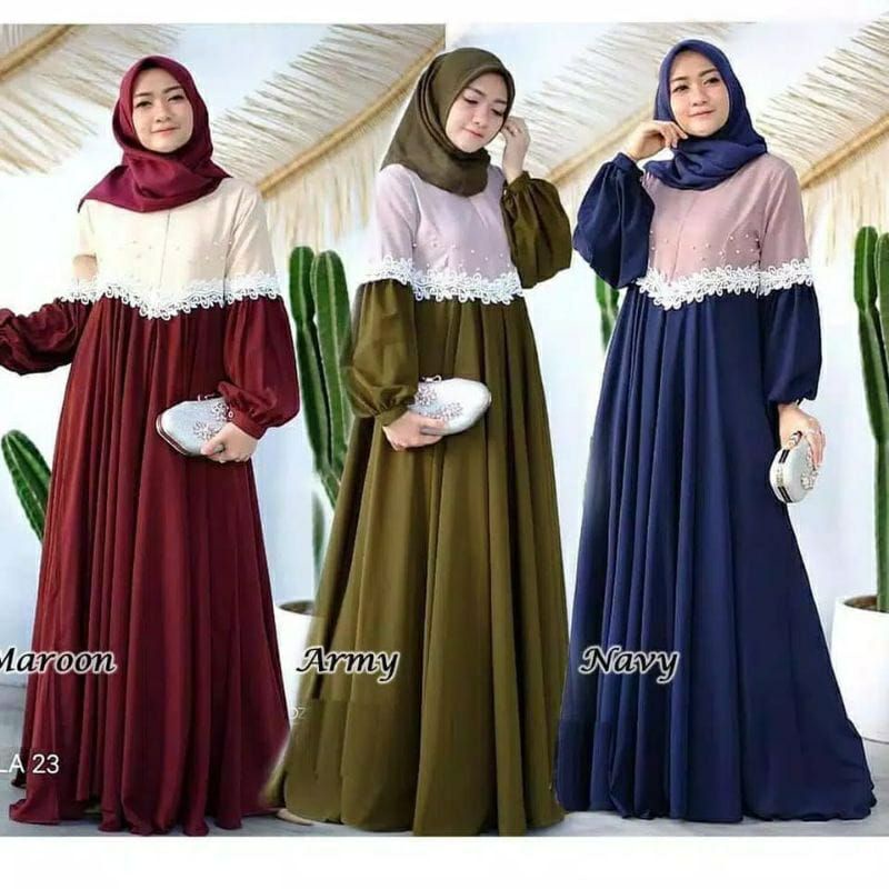 GAMIS RENDA // Gamis busui friendly // renda premium // Gamis monscrep