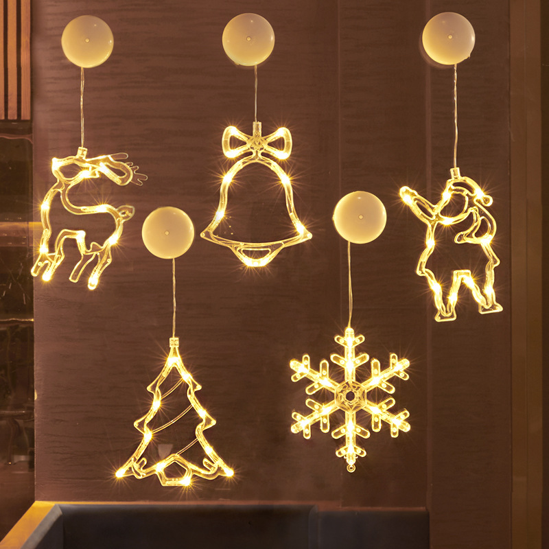 Ornamen Lampu String Hias LED 3D Kreatif Produk Natal Motif Salju