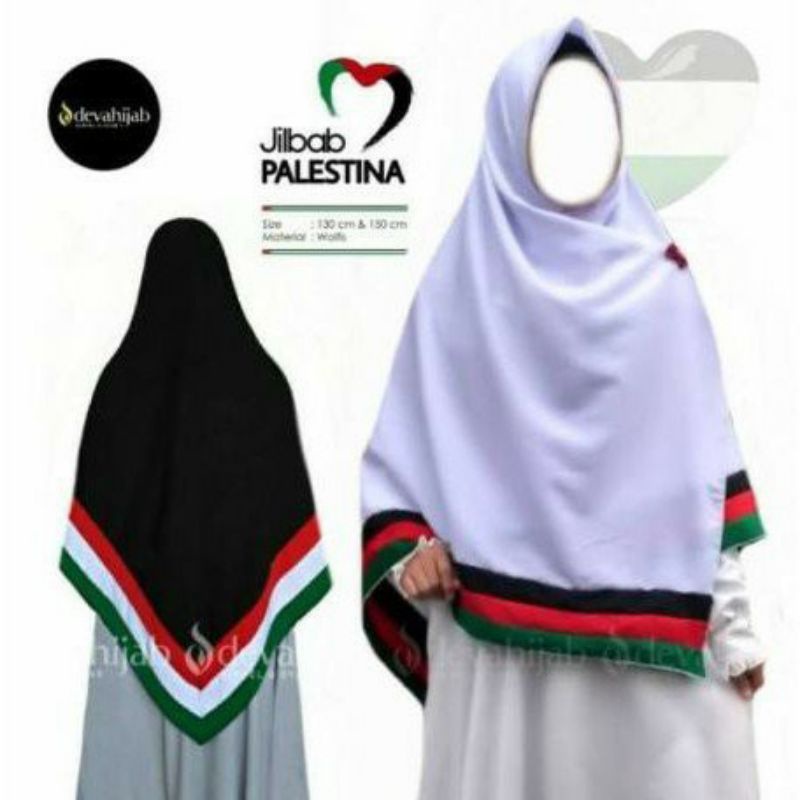 [HUSNA COLLECTION] Khimar Segi Empat Palestine