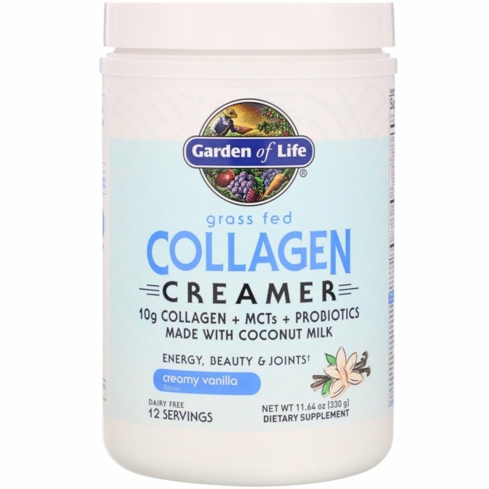 Garden of Life, Grass Fed Collagen Creamer, Creamy Vanilla 330 gr