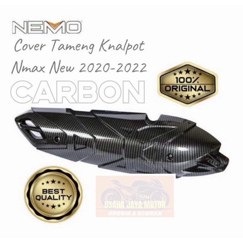 Cover Knalpot Nmax New 2020-2022 Karbon Tameng Knalpot Nmax New Original Merk NEMO