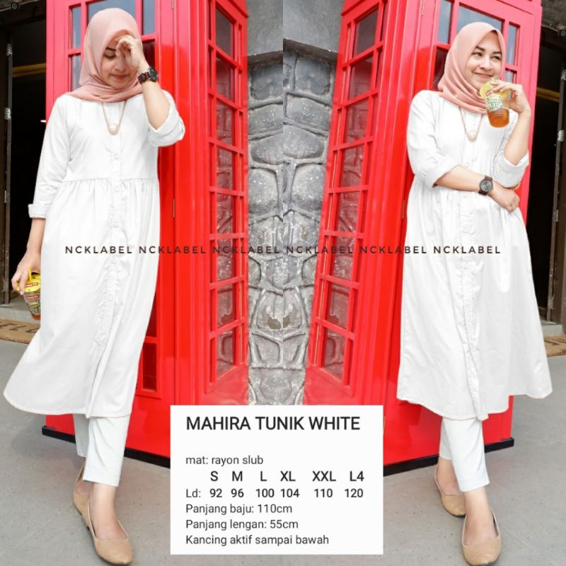 SIAP KIRIM MAHIRA TUNIK BY NCKLABEL/MAHIRA TUNIK BY NCK LABEL NAJWA TUNIK/BUSUI FULL KANCING AKTIF