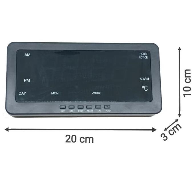 Jam Meja Led Digital 1008 Merah / Jam Dinding Led Digital Clock Red - Merah