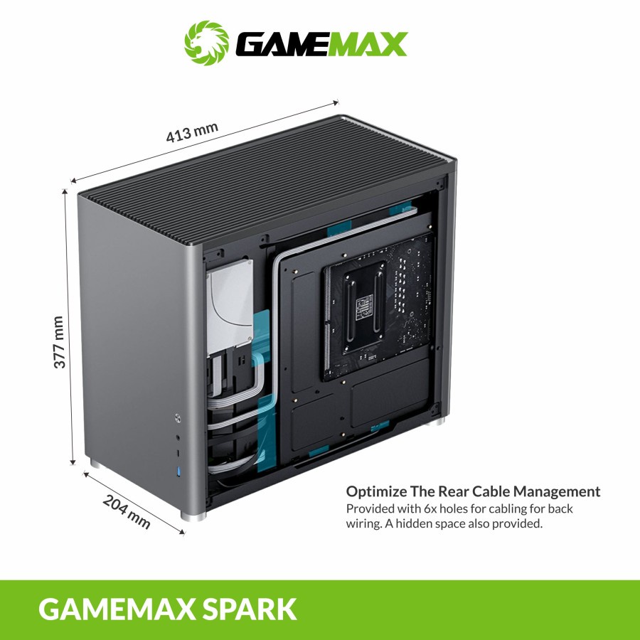 GameMax SPARK M ATX Desktop Gaming Computer Case | PC Casing Game Max