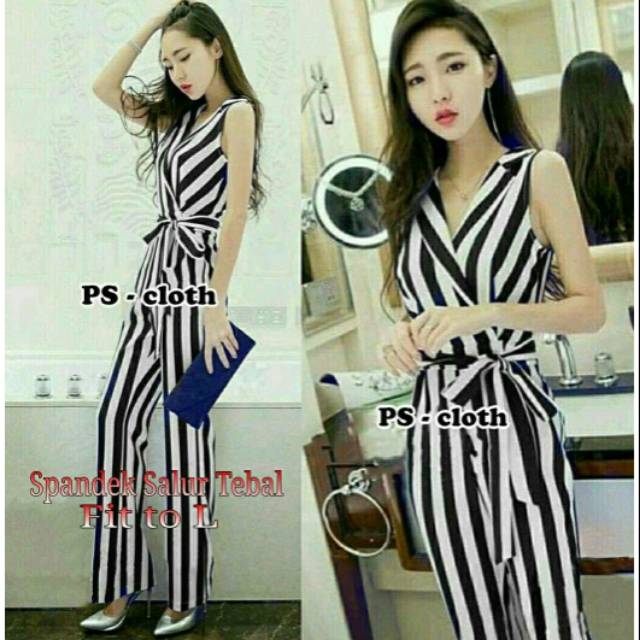 Cm jumpsuit salur stripe Js Fifi