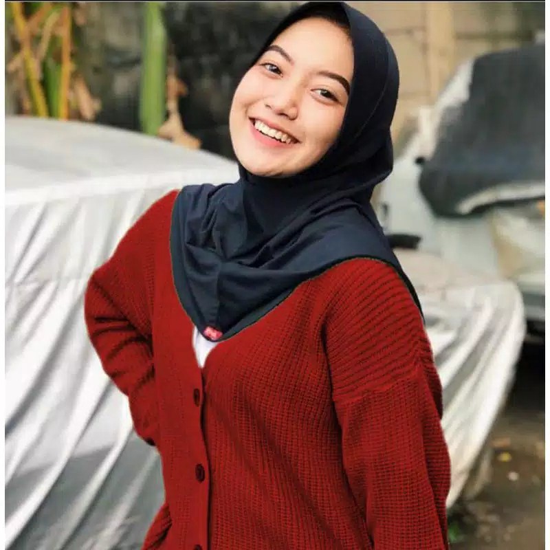 CARDY PRILLY  BIG SIZE 7 GET/SWEATER BASIC RAJUT/TEBAL BERKUALITAS-maroon