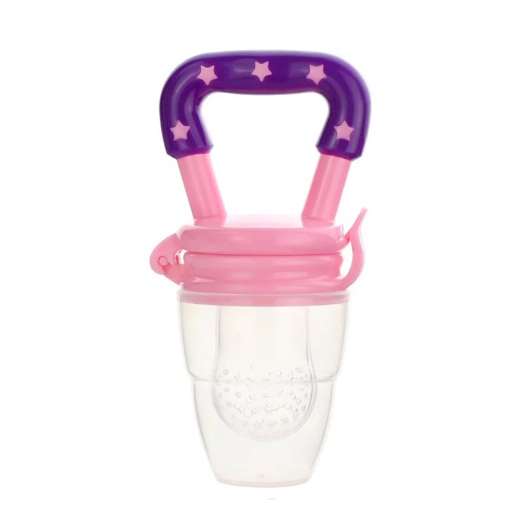 STT Empeng Buah Bayi Baby Fruit Food Feeder Dot Buah Bayi Gigitan Bayi Dodot Sari Buah Anak-PINK L