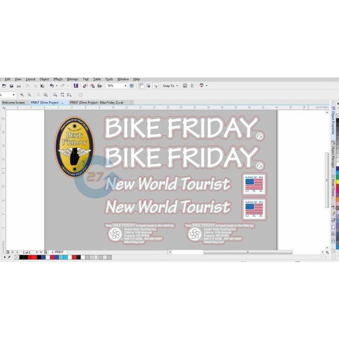 

Sticker Stiker Decal Sepeda Bike Friday 1 Set | Print UV