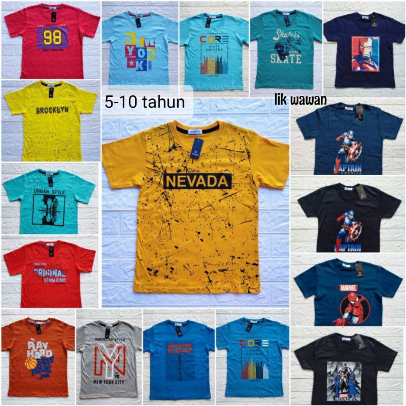 KAOS ANAK, KAOS ANAK HARIAN, MURAH