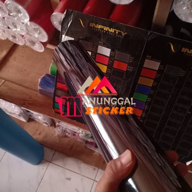 Stiker skotlet krom lentur infinty/ maxdecal warna hitam krom