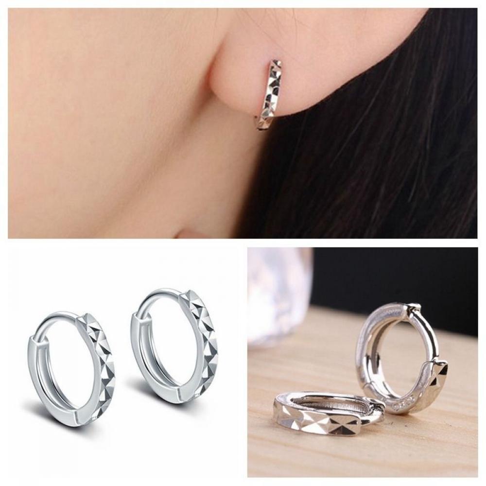 Anting Nanas Fashion Wanita Pria Simple Silver Plated