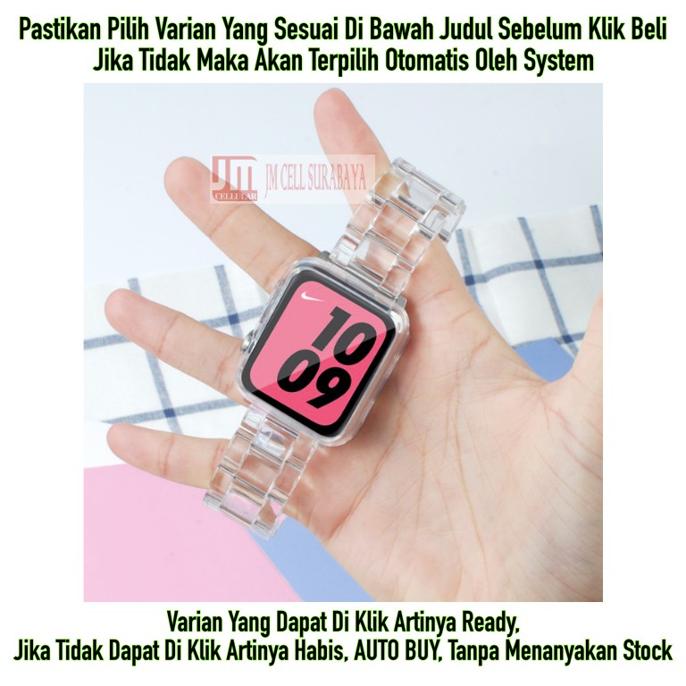 Tali Jam Strap Apple Watch 45mm 44mm 42mm 41mm 40mm 38mm - Acrylic Clear