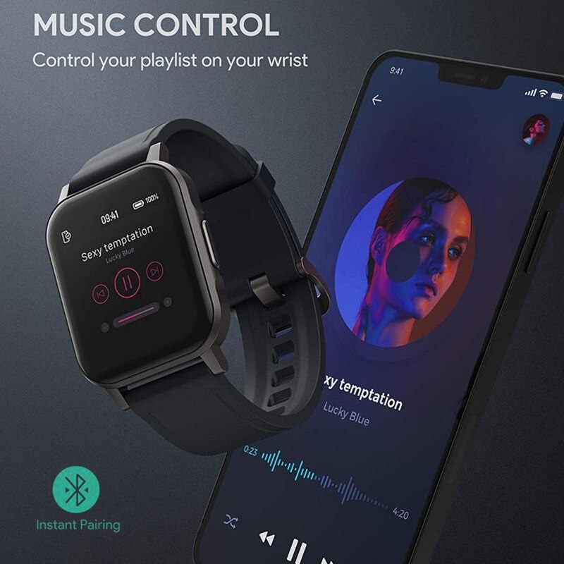 AUKEY LS02 - Smartwatch Fitness Tracker Waterproof Heart Rate Sensor - Jam Tangan Pintar Tahan Air dengan Sensor Detak Jantung