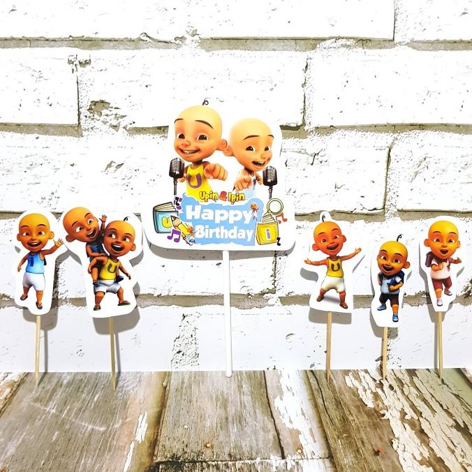 CAKE TOPPER HAPPY BIRTHDAY UPIN IPIN/ HIASAN KUE UPIN IPIN