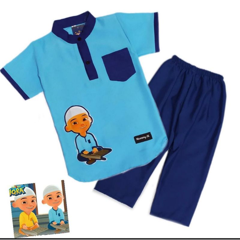 Setelan baju anak Koko Upin Ipin KOKO anak Laki laki LED ANAK UPIN IPIN TERBARU