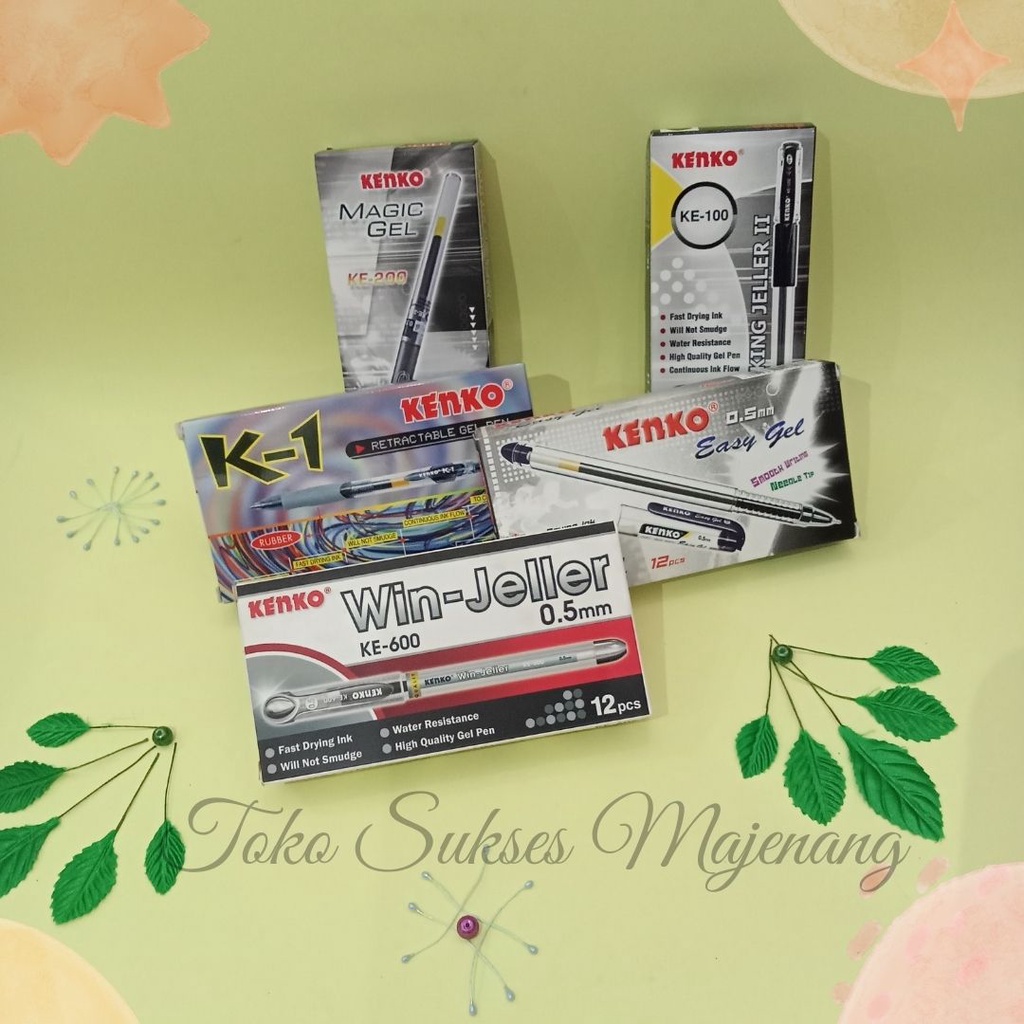 

Pulpen Gel Kenko 0.5 mm 0.55 mm / Pulpen Gel Kenko Semua Varian / Gel Pen Kenko (PACK) / Bolpoin Gel Kenko / Jel Pen Kenko / Gel Pen Kenko