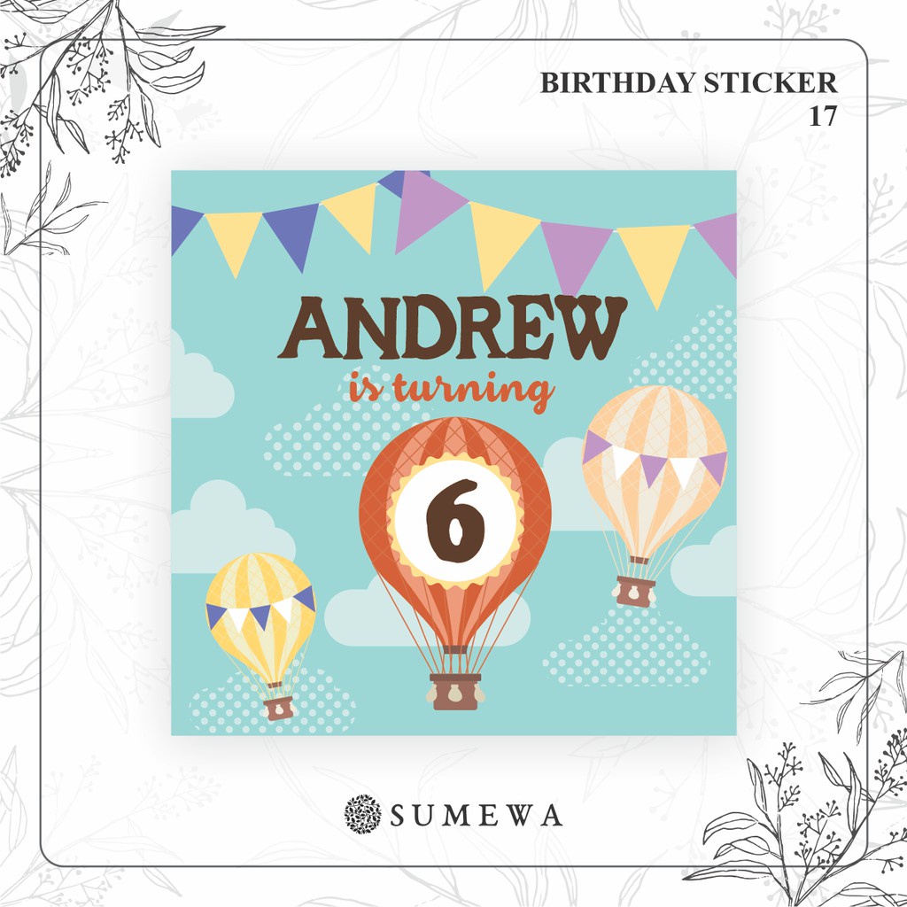 

Sticker Ulang Tahun / Birthday Sticker / Sticker Hampers Bingkisan Ulang Tahun - 17